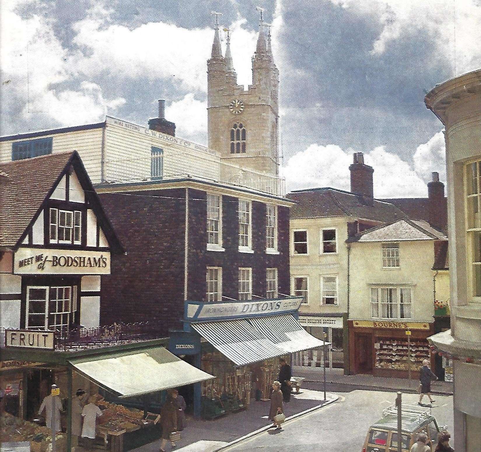 A street scene in Ashford in 1966