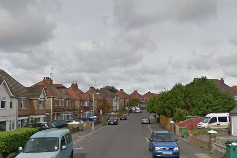 Downs Road in Folkestone was the scene of an attempted murder. Pic: Google