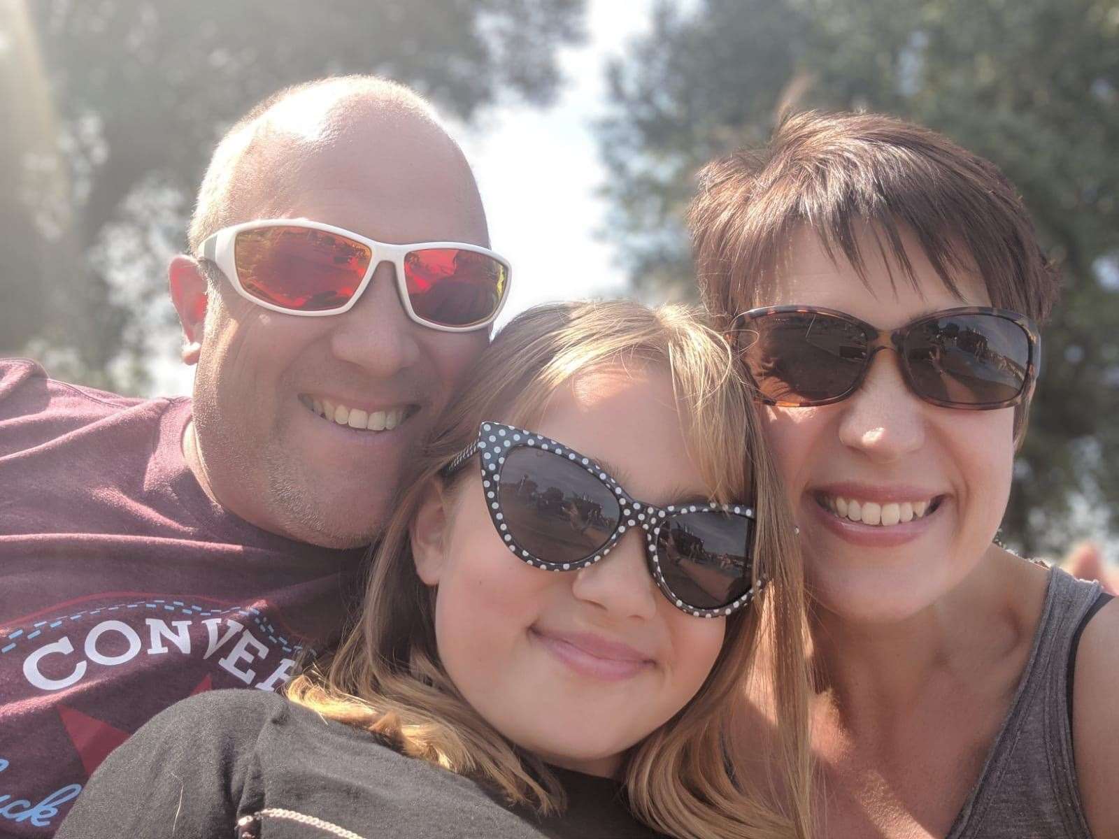 Stuart and Emma Charlesworth, pictured with their daughter Rebekah