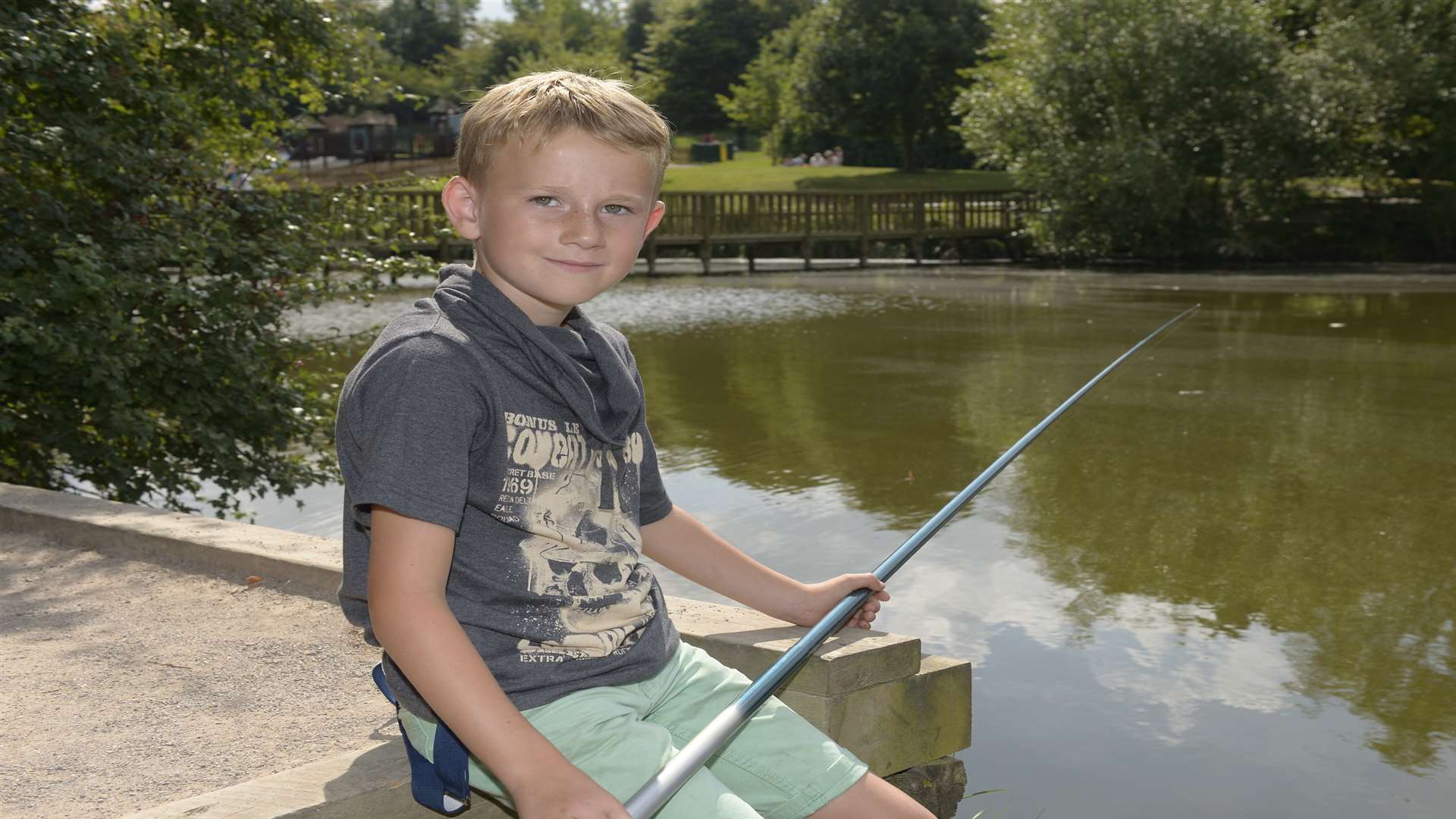 James Hodges fishing at Capstone Country Park