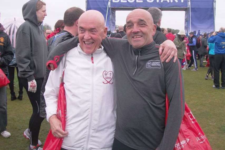 Ray and his good friend Graham Bedford, who encouraged him to run.