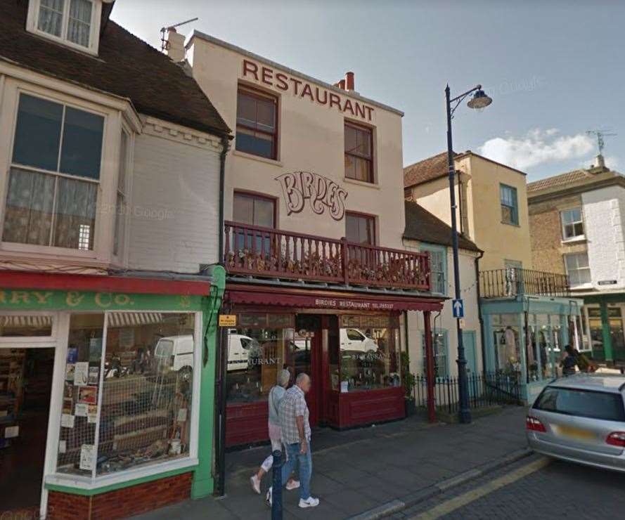 Birdies Restaurant in Harbor Street, Whitstable.  Image: Google Street View