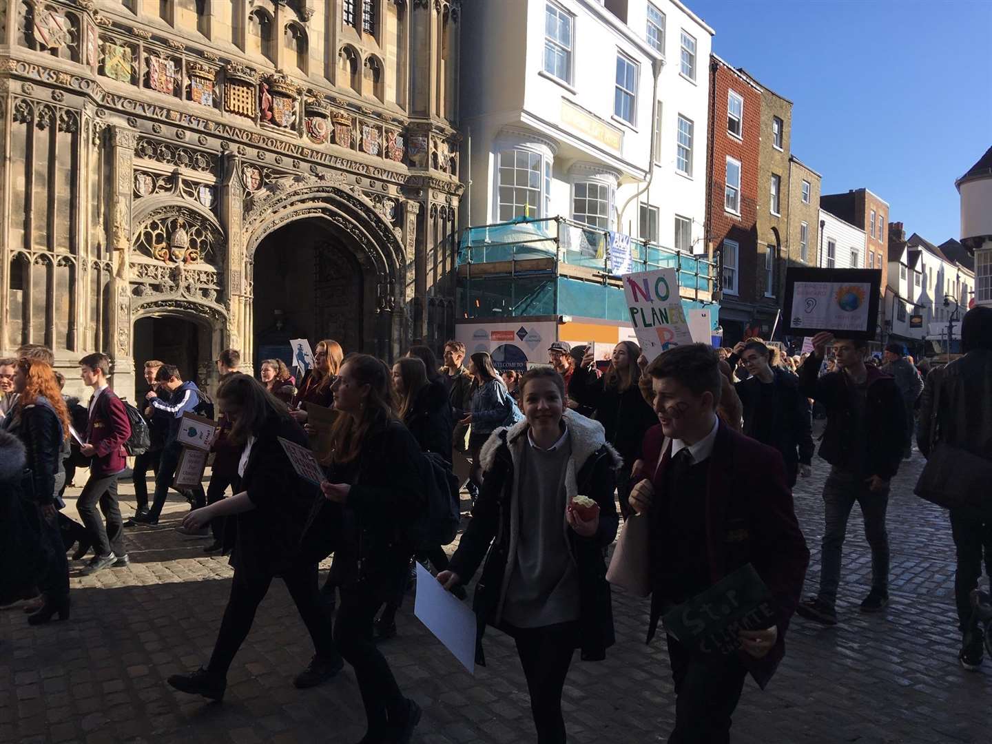 Protesters marched past Canterbury Cathedral (7205829)