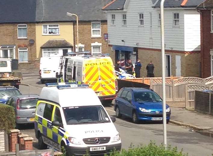 Police in Orchard Avenue in Deal
