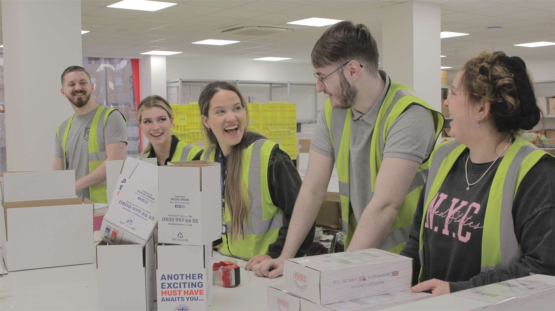 The Must Have Ideas packing team at its HQ in Snodland