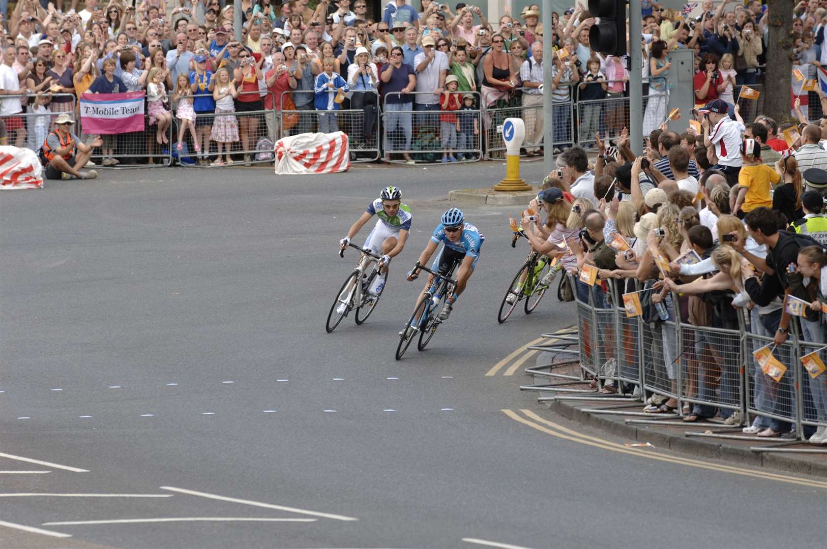 Breakaway riders on the attack. Pic: Diane Talbot