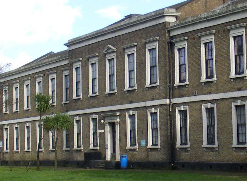 The dockyard hospital on the steel mill site in Sheerness
