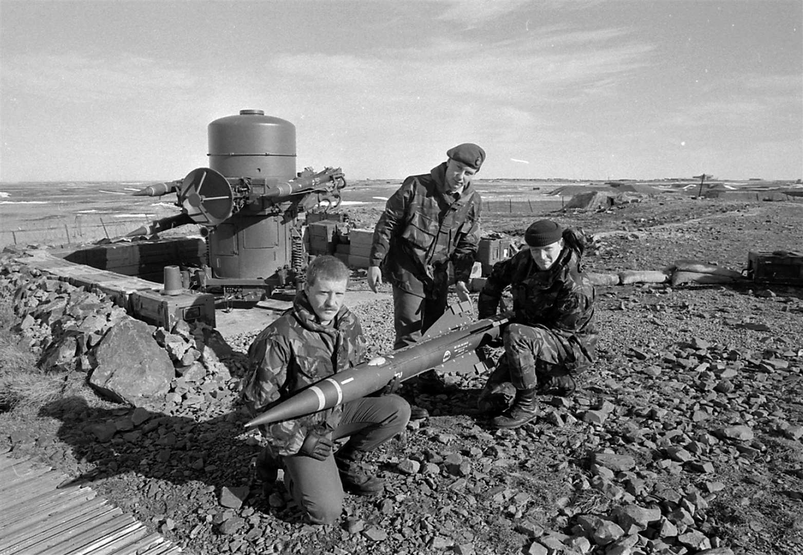 Rapier anti-aircraft battery in the Falklands 1982. Picture: Paul Dennis