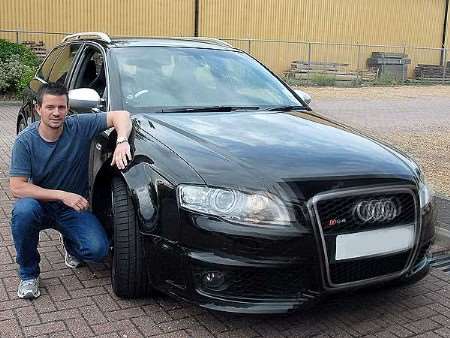 Mark Reece with his high-performance Audi. Picture: Vernon Stratford
