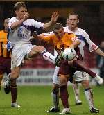 Andy Hessenthaler makes a strong challenge on Dean Windass. Picture: MATTHEW READING