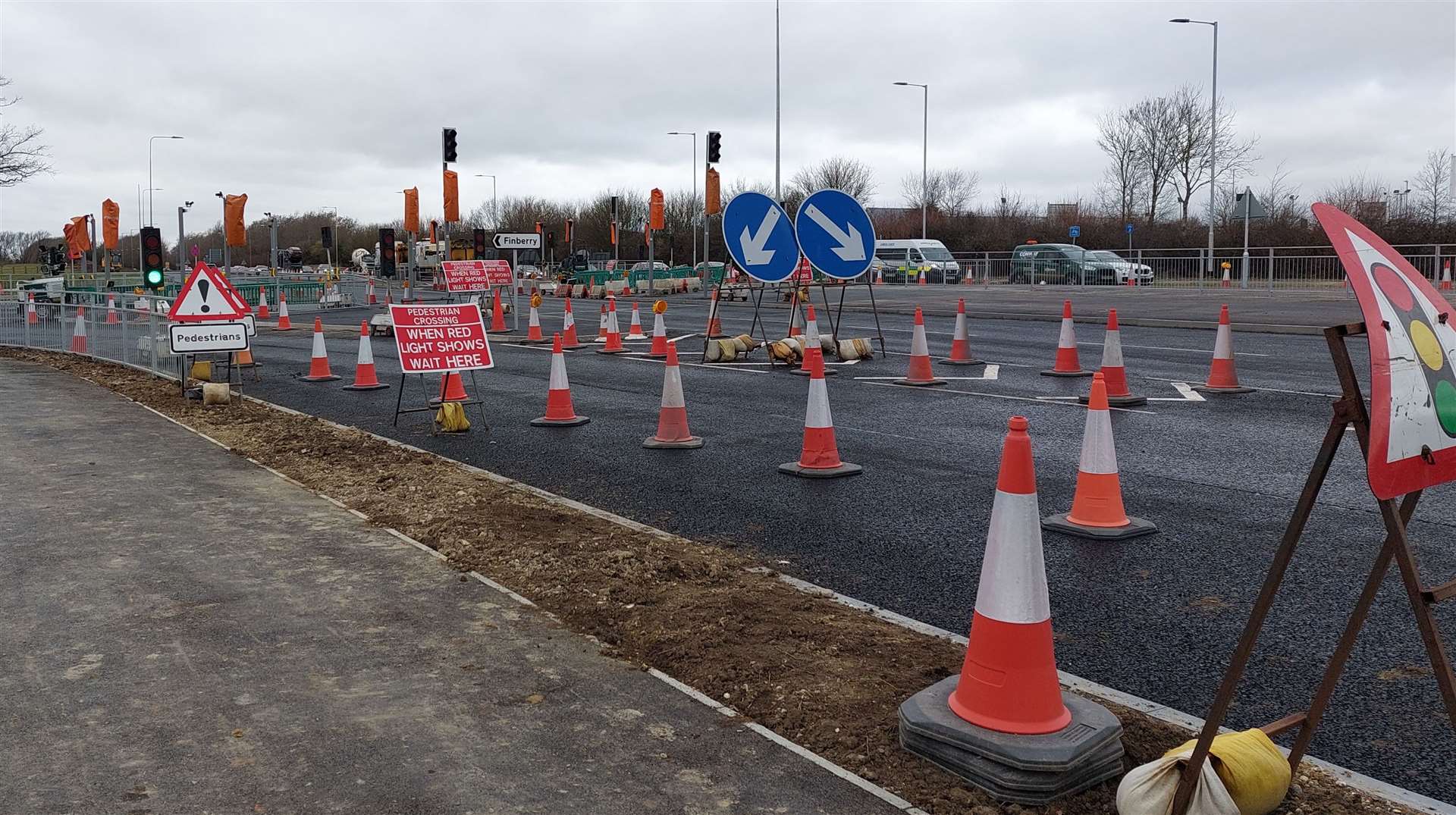 The new junction will allow drivers from Finberry to turn right onto the A2070 for the first time