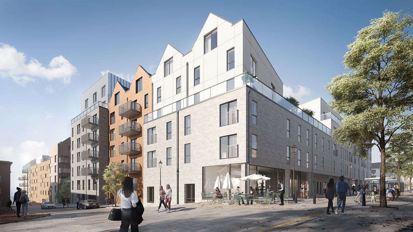 An artist's impression of plans for regeneration in Gravesend