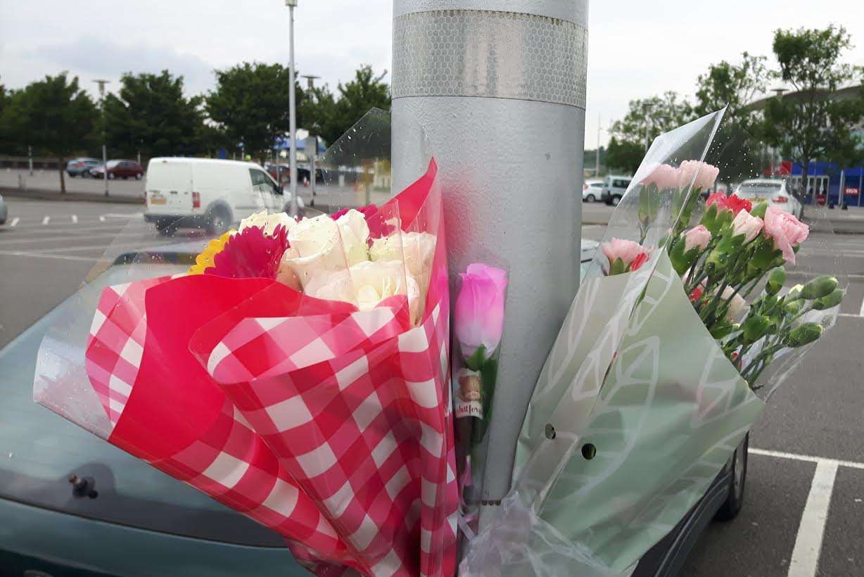 Tributes to Molly were left at the scene.