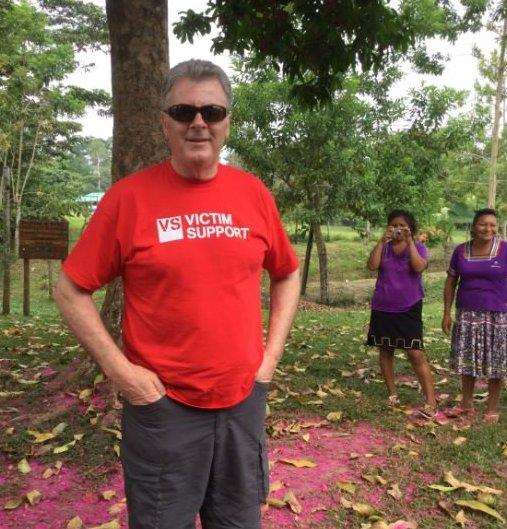 One volunteer promoting Victim Support in the Amazon