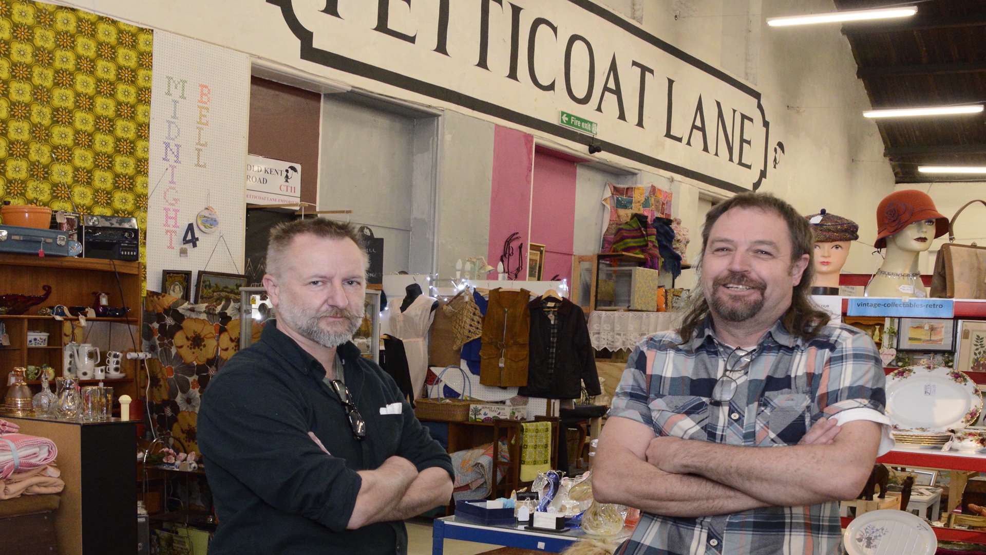 Owners Richard Tozer and Kevin Shaw in Ramsgate's Petticoat Lane Emporium