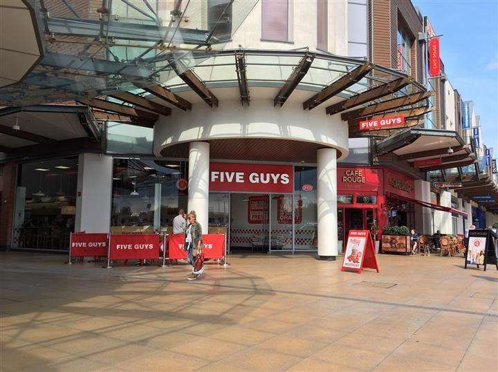 Five Guys at Westwood Cross has closed