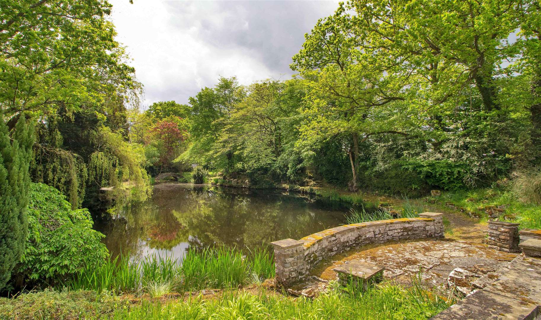 The garden includes the King’s Pond. Picture: Savills