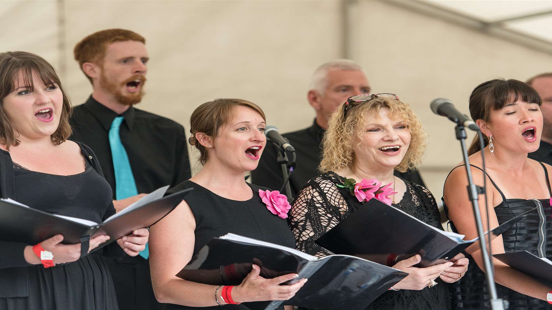 P&O Ferries workplace choir perform to the crowds Photo: Alan Langley