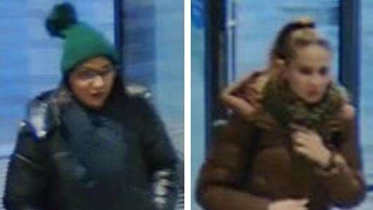 Police want to speak to these two women after a pensioner had cash stolen from her handbag while she paid for parking at The Mall in Maidstone. Picture: Kent Police (62342819)