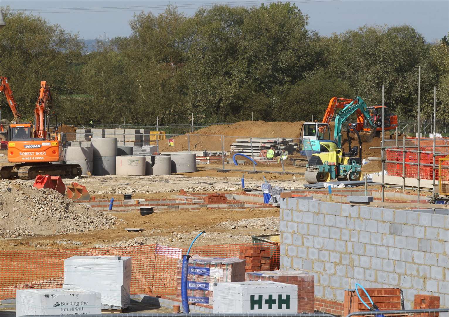 Homes being built on a floodplain to tackle a shortage of housing. Picture: John Westhrop