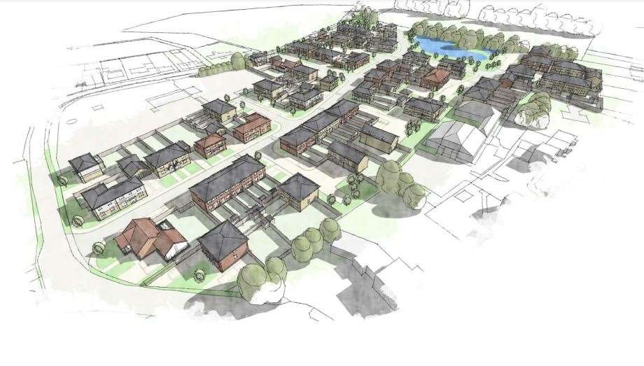 117 homes are proposed for land off Ashford Road, New Romney. Picture: Design and access statement