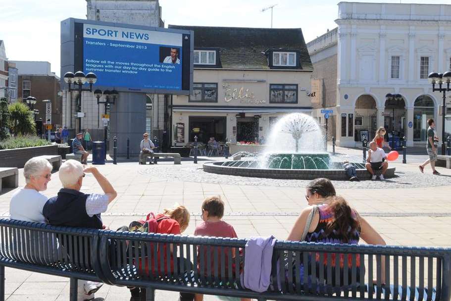 The Big Screen in Dover's Market Square.