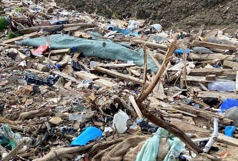 Rubbish that has been dumped along Sheppey’s beaches. Picture: Lenny Johnson