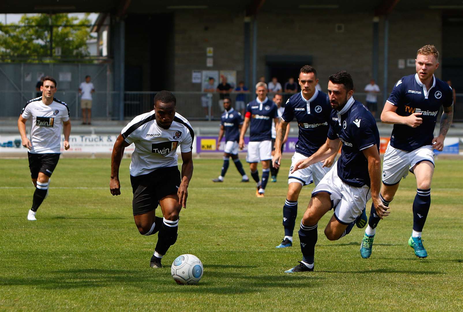 Trialist Manny Igahore in action for Dartford against Millwall Picture: Andy Jones