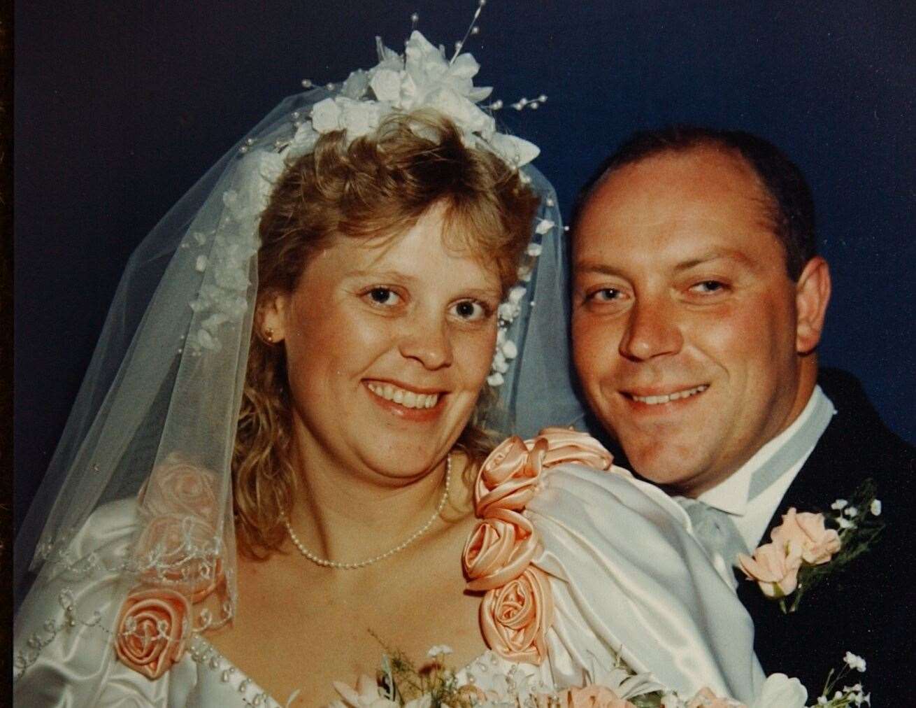 Debbie and Andrew Griggs on their wedding day in September 1990 Picture: Mike Waterman