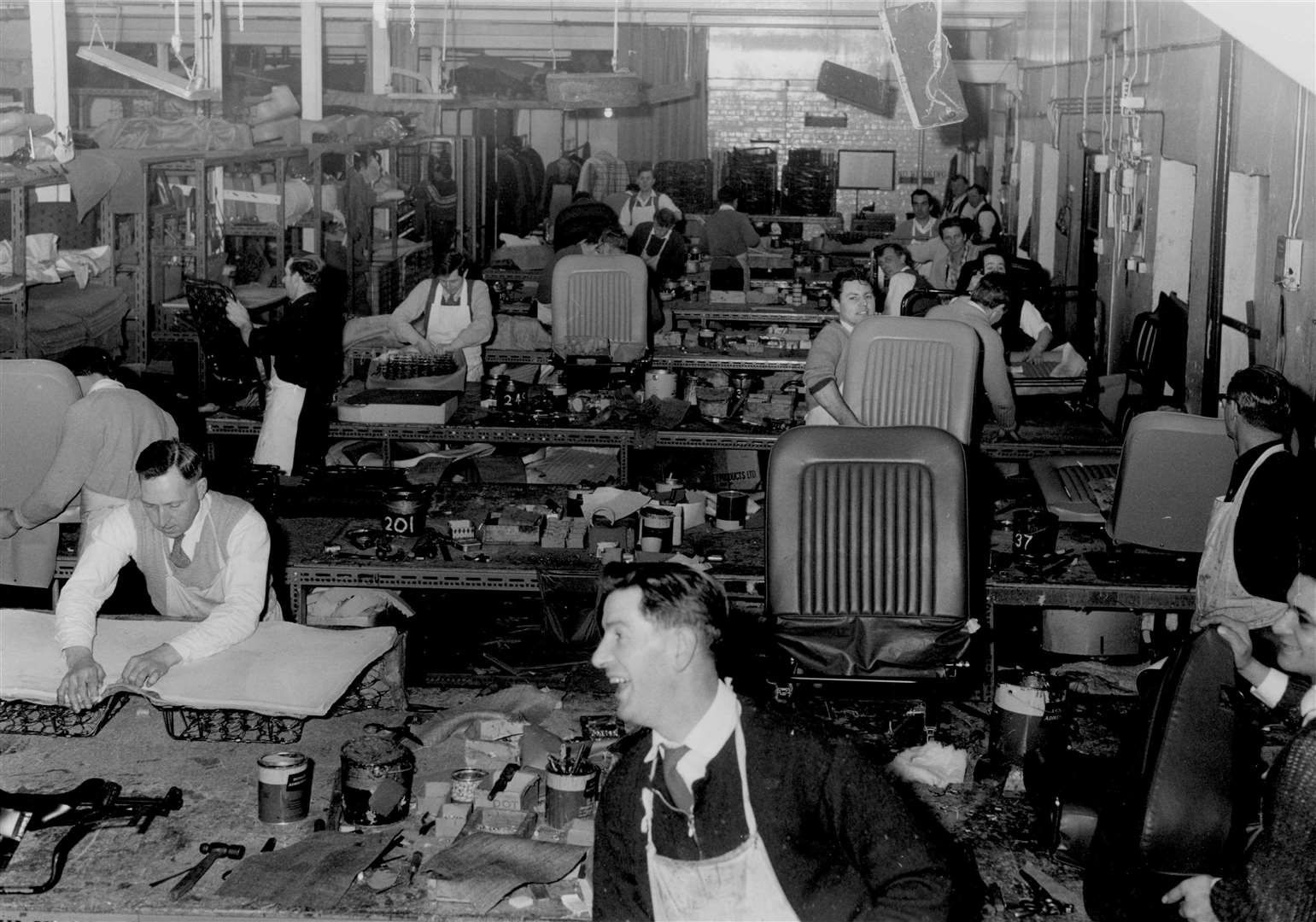 Over the years Rootes Ltd expanded a small section of its Canterbury workshops into a thriving little industry employing over 150 staff at Rhodaus Town, pictured in February 1965, in premises that were originally part of Canterbury Motor Company