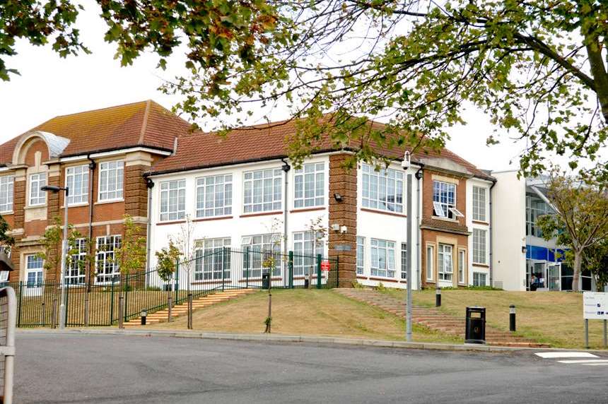 Holmesdale Technology College in Snodland, where Pink taught