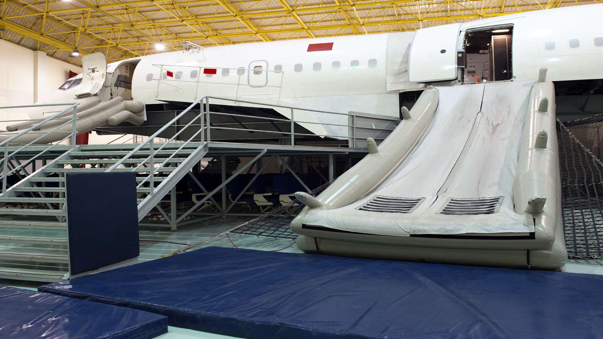 A slide, similar to this, fell off of the plane. Picture: File picture