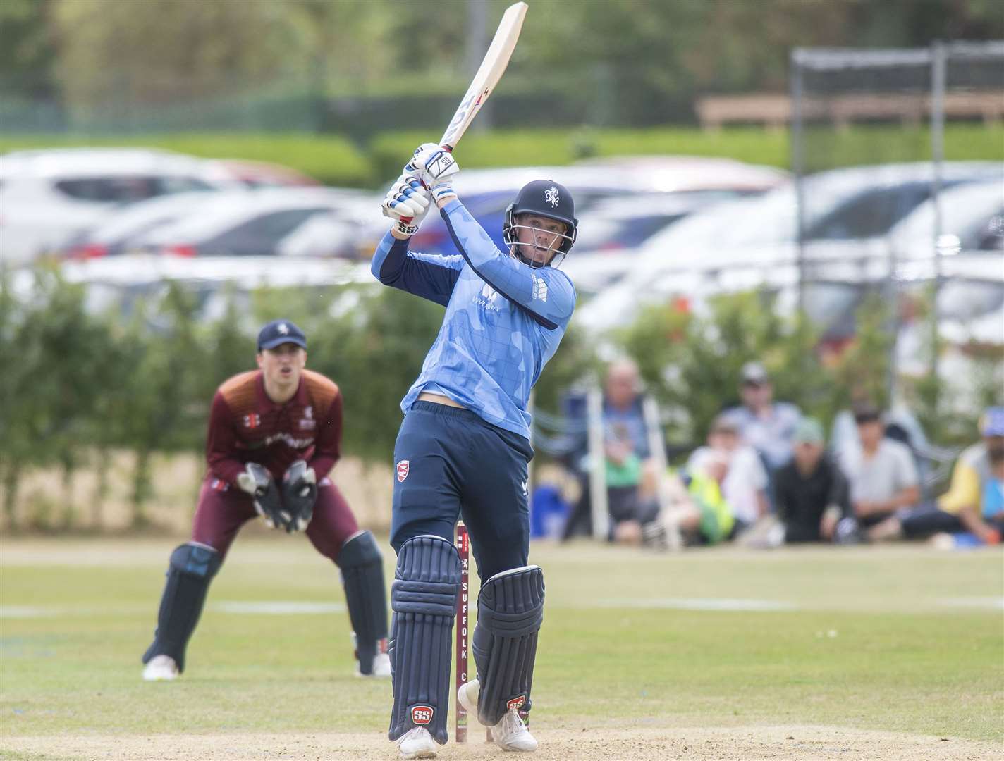 Kent's George Linde got in on the action with an unbeaten half-century. Picture: Mark Westley