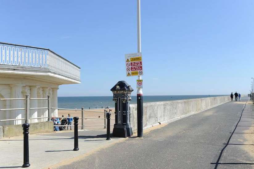 The girl is thought to have fallen from Ramsgate's East Pier