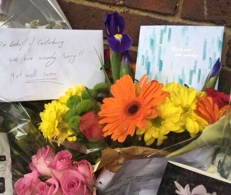 Messages and flowers have been left at the scene of the attack (12148053)