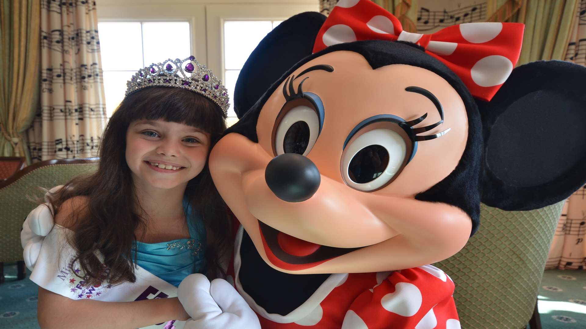 Amelia Woodward, eight, from Ashford, was awarded the title of Minnie Face of the UK