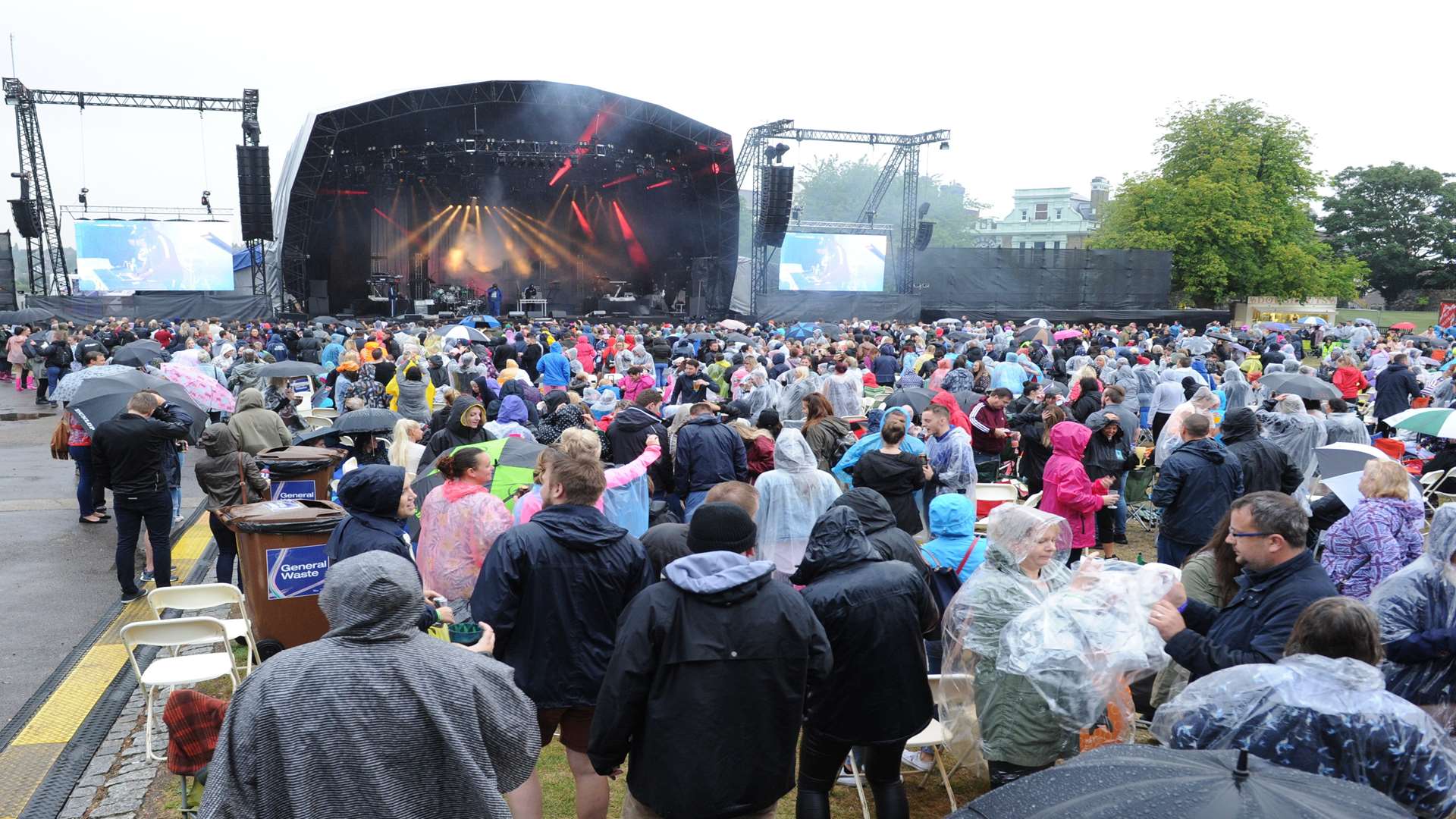 Despite the rain, concert goers held out to see Craig David perform.