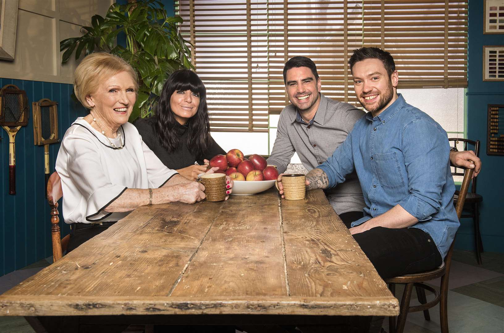 Mary Berry, Claudia Winkleman, Chris Bavin and Dan Doherty from new show, Britain's Best Home Cook. Picture: Des Willie, KEO films