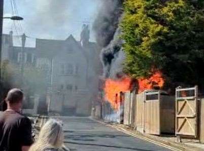 The fireball erupted in Belmont Road, Broadstairs