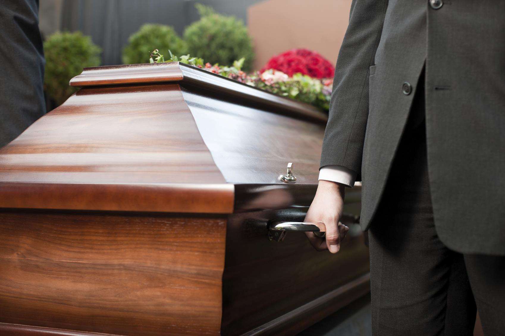 The husband stole his mother-in-law's body from the funeral director's. Stock image