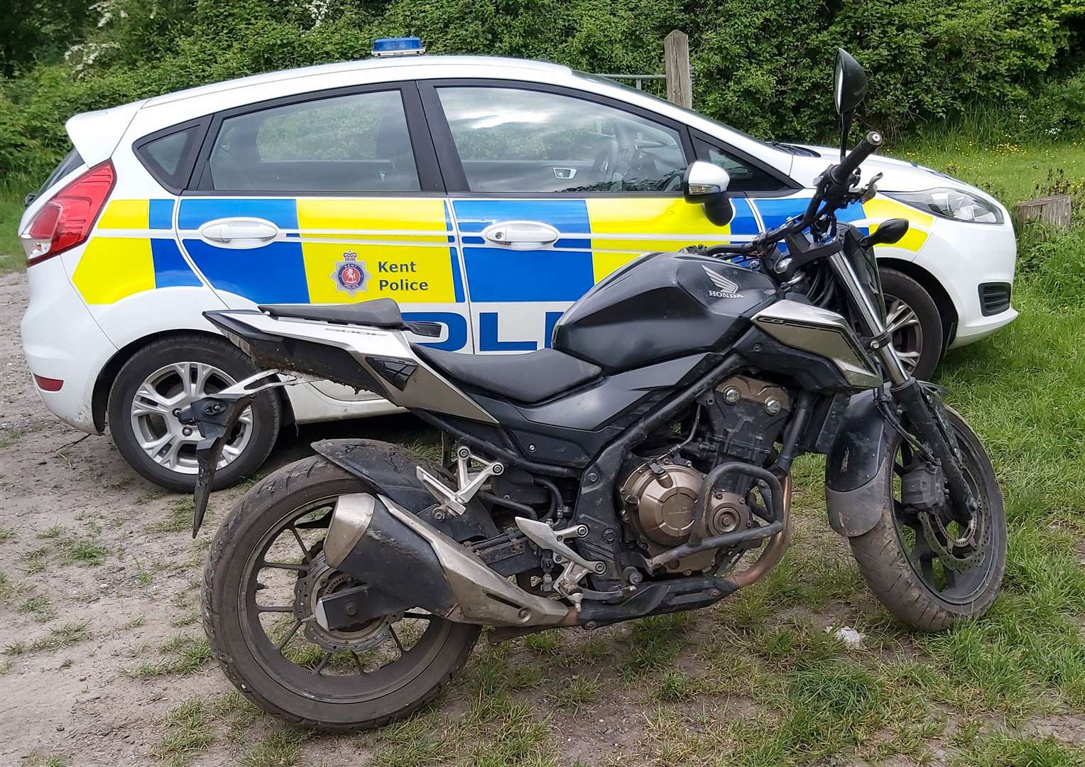 A stolen bike was recovered from the woods above Wood Lane, Darenth