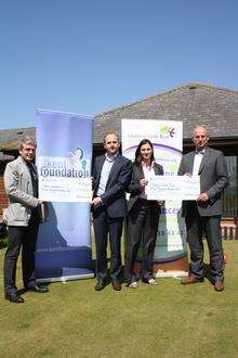 Kent Foundation and Medway Youth Trust in sponsorship deal with SLA Partnership. From left: Paul Barron, director, Kent Foundation; Alistair Manhire and Sarah Landry, managing partners, SLA Partnership; and Graham Clewes, chief executive, Medway Youth Trust