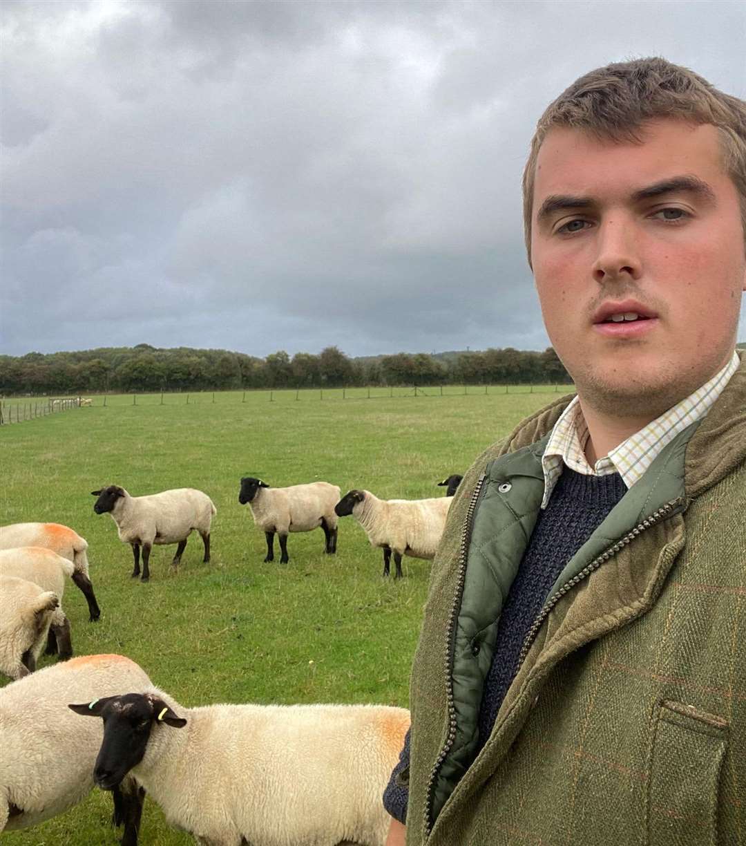 Farmer Robbie Woods is urging dog walkers to stay away