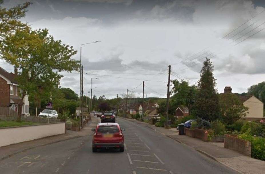 The incident happened in Ashford Road, Thanington. Picture: Google Street View