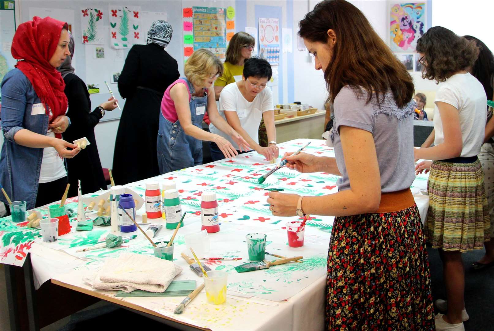 Syrian refugees taking part in community projects in Ashford. Picture: Anna Ray