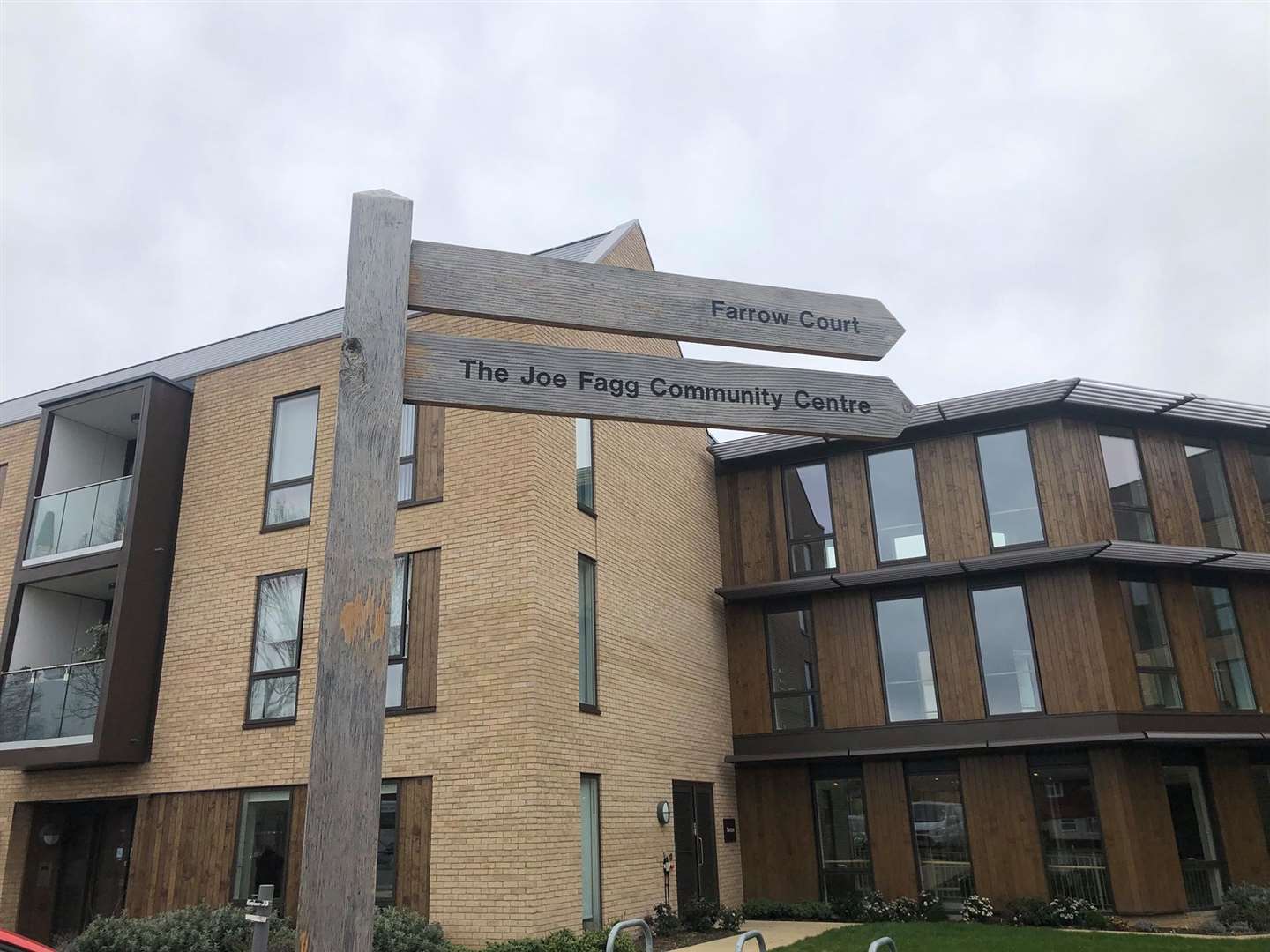 New signage at the Farrow Court site
