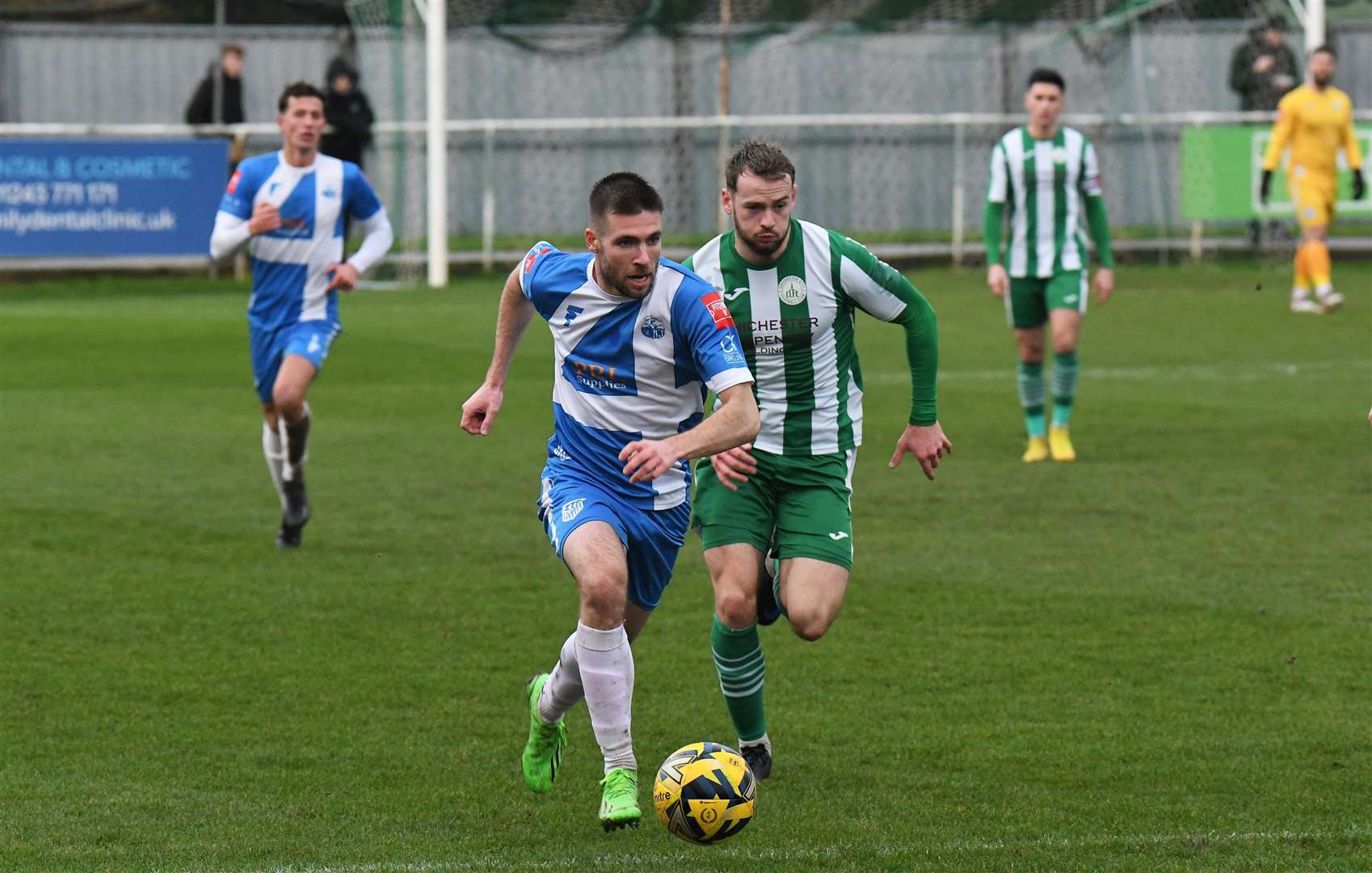 Danny Leonard on the ball for Sheppey United at the weekend Picture: Marc Richards