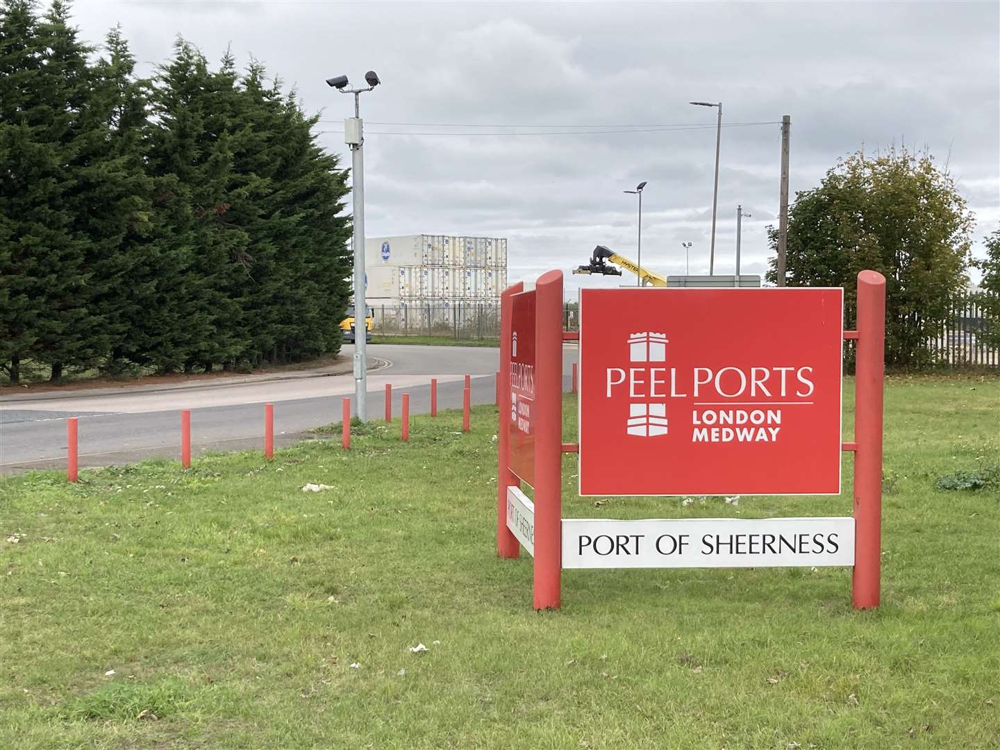 Peel Ports sign at entrance to Sheerness Docks