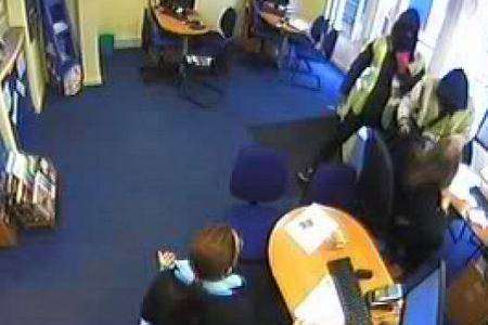 CCTV pictures show raiders bursting into Thomas Cook in Sandwich