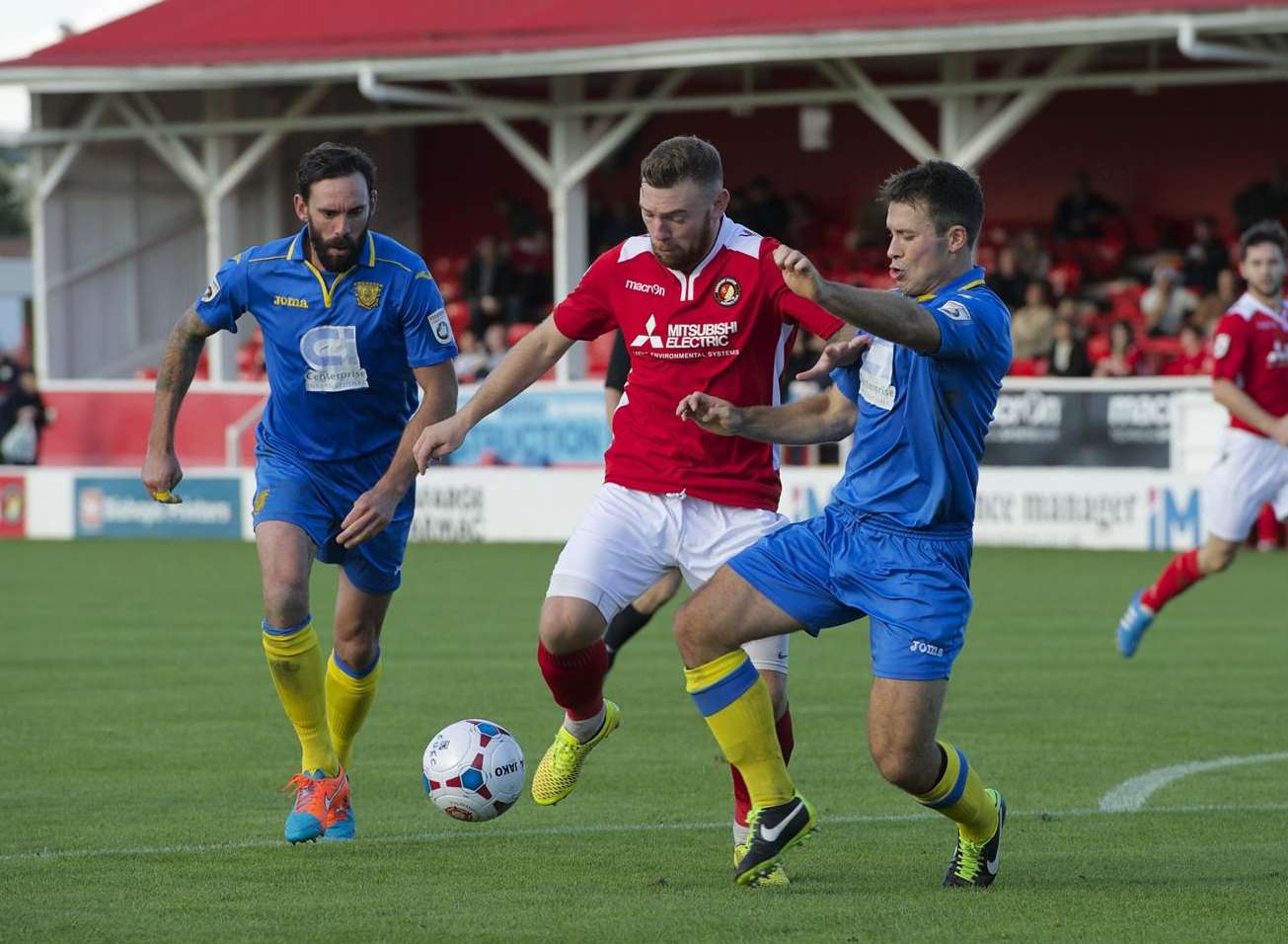 Billy Bricknell finds no way through against Basingstoke in the FA Cup Picture: Andy Payton